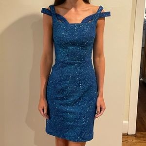 Blue cocktail dress